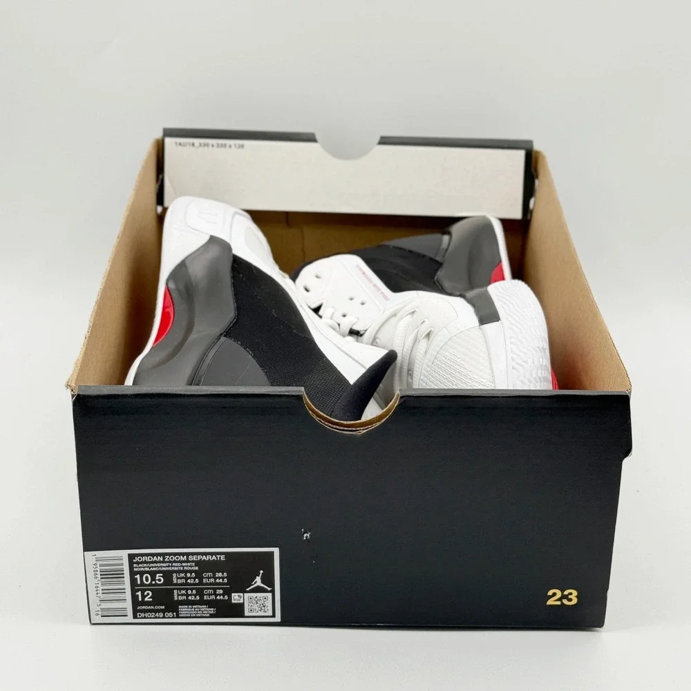 Jordan Zoom Separate Mens Size 10.5 Black University Red White DH0249-051 NEW